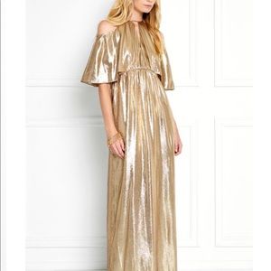 Rachel Zoe Marlene Gold Metallic Gown